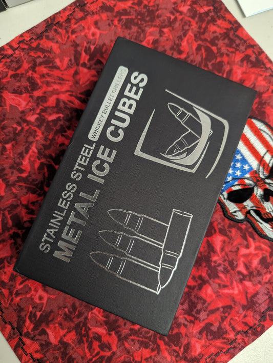 7 PC Steel Ammo & Tongs Ice Cube Set