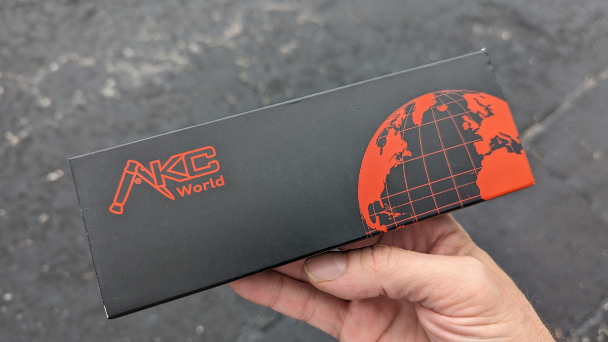 AKC WORLD 11" ROMA FAUX ABALONE DAMASCUS SWINGUARD