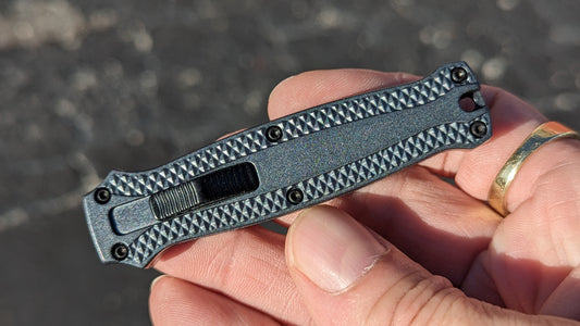 GREY PIRANHA MINI D/A OTF KNIFE w/ TANTO