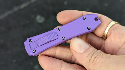 PURPLE MINI COFFIN SCALPEL OTF KNIFE
