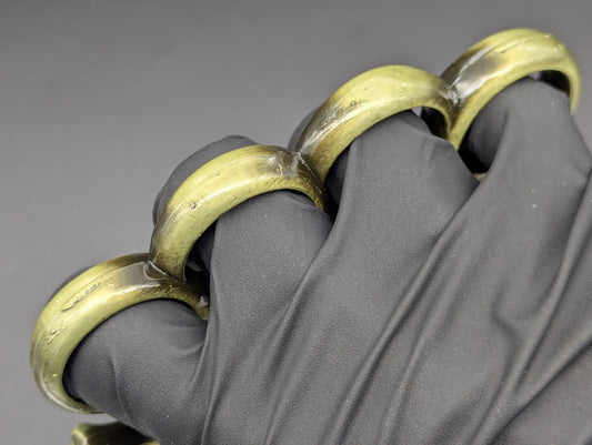 ANTIQUED BRASS BONEYARD BRASS KNUCKLE DUSTER