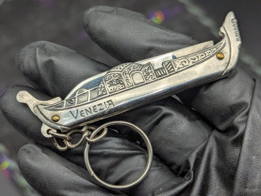 VINTAGE VENEZIA GONDOLA ITALIAN SWITCHBLADE TOURISM KEYRING