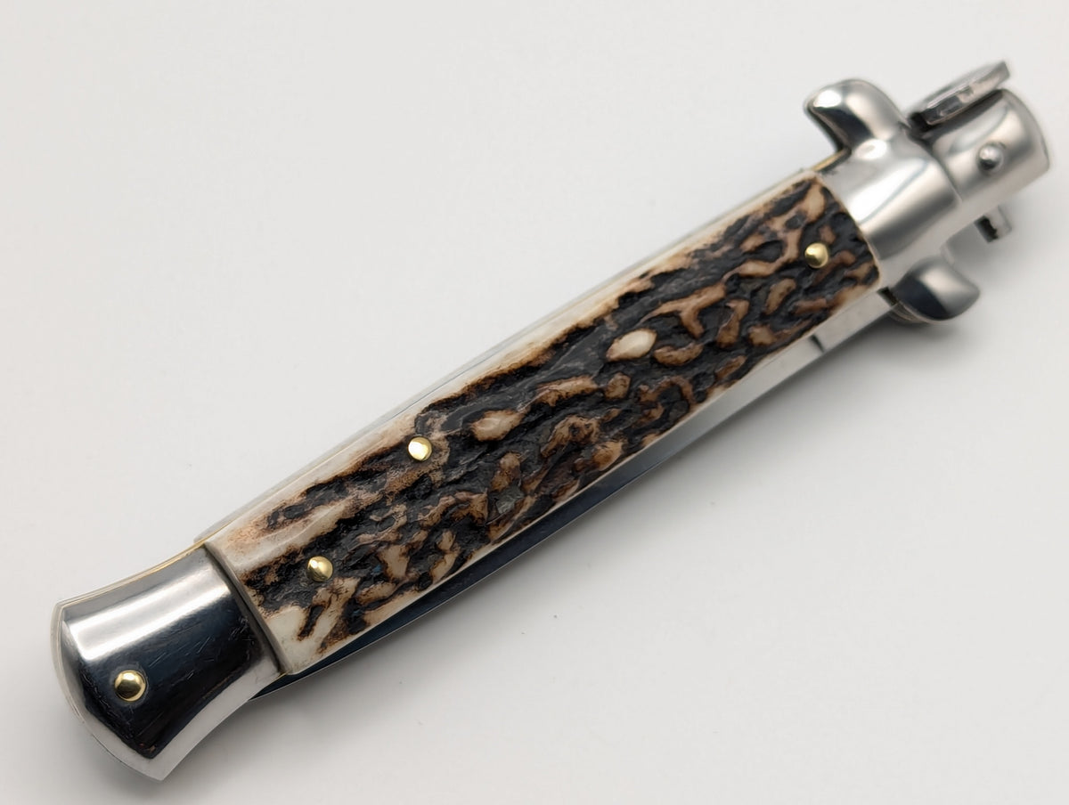 9" Renzo Beltrame Stag Horn Italian Stiletto