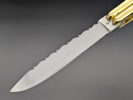 11" 336 GRAM HEAVYWEIGHT FHM BALISONG BRASS/ DROP