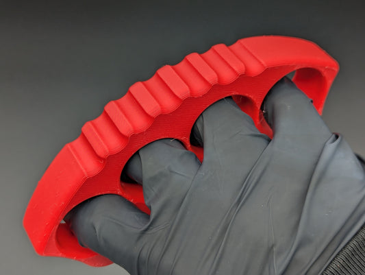 RED NPE 3/4" A.R.S. FAT BOY 3D PRINTED KNUCKLE DUSTER