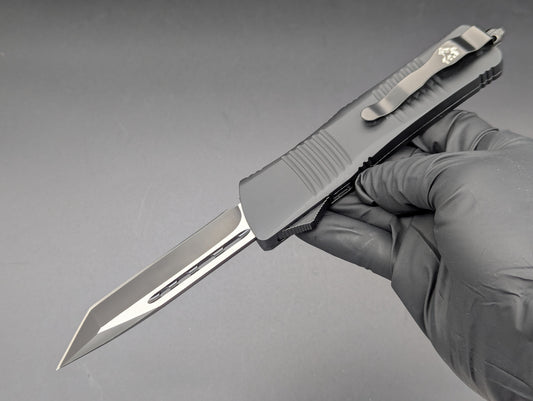 9.5" XL BLACK TACTICAL TANTO OTF AUTOMATIC KNIFE