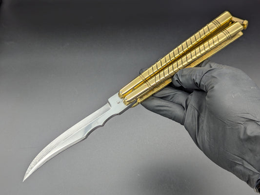 396g 29cm SOLID BRASS FHM BALISONG BATWING CLIP