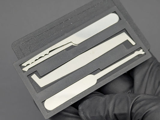 Black Card Wallet Lock Pick Set