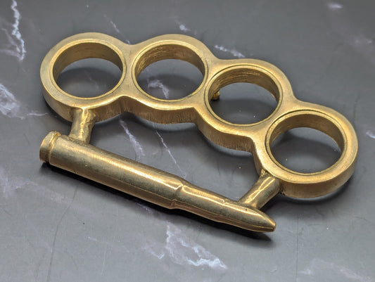 BRASS BULLET SOLID CASTED BRASS KNUCKLE DUSTER