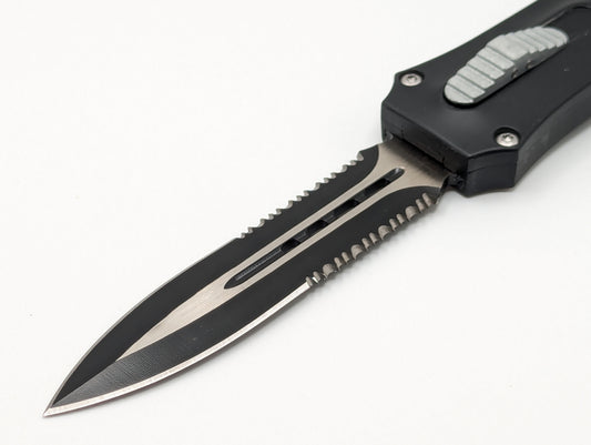 9.5" Gothic Coffin D/A OTF Knife Serrated