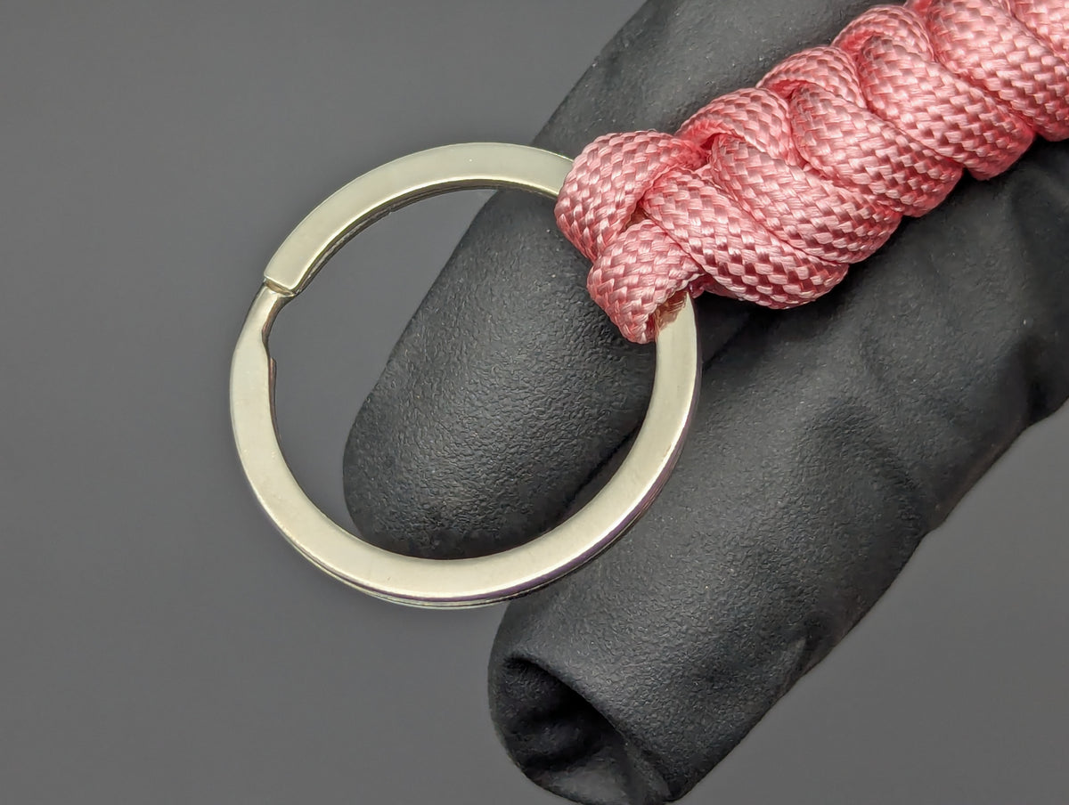 PINK 3 OZ 550 LB PARACORD MONKEY FIST SELF DEFENSE KEYRING