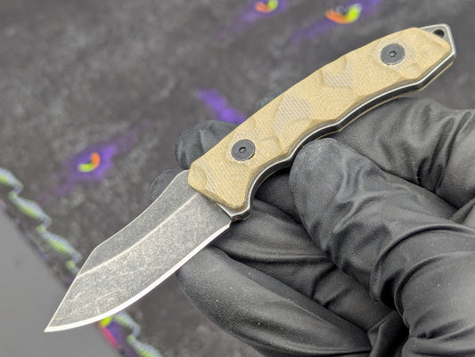 4.75" FULL TANG G-10 DROP POINT NECK KNIFE