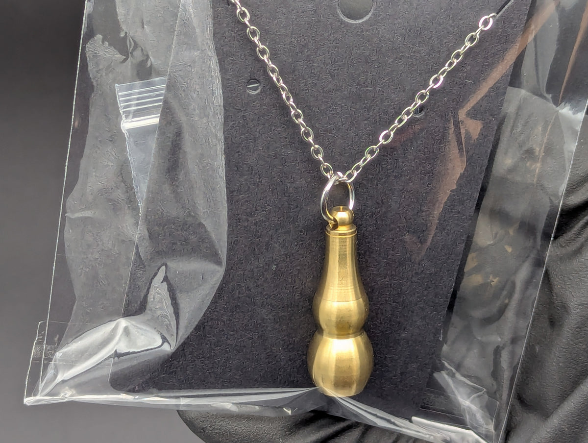 22" Stainless EDC Rave Screw Top Magic Ash Urn & Mini Spoon Necklace Combo