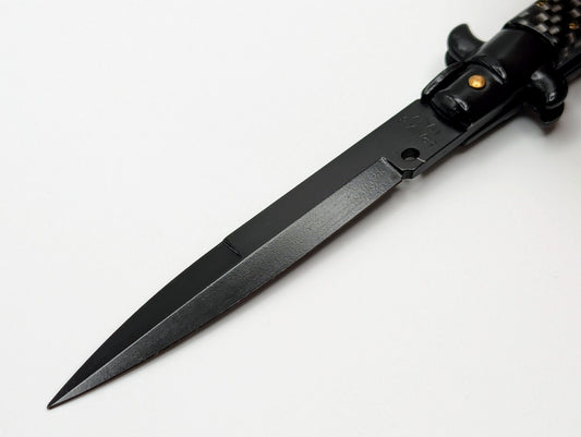 9" Frank Beltrame Tactical Faux Carbon Fiber Italian Stiletto Bayo