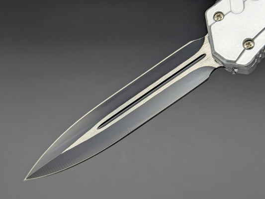 12 PC SILVER COMPOSITE D/A OTF KNIFE