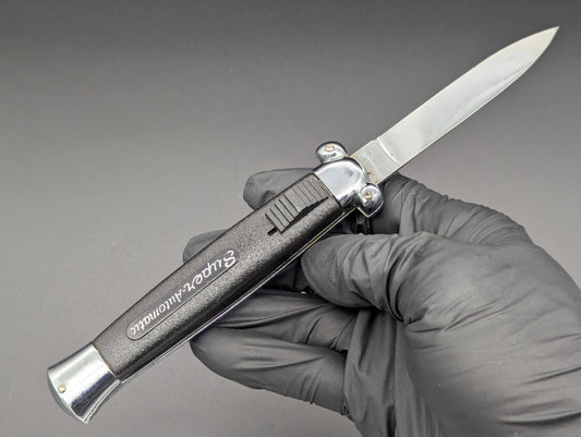 VINTAGE 80'S BLACK "SUPER-AUTOMATIC" OTF KNIFE
