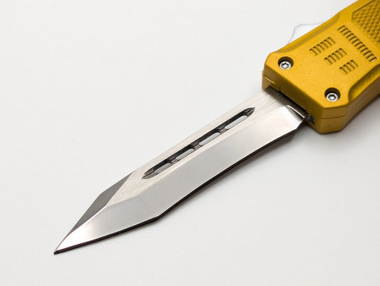 7" Mini Modified Tanto CQB OTF Automatic Knife Gold