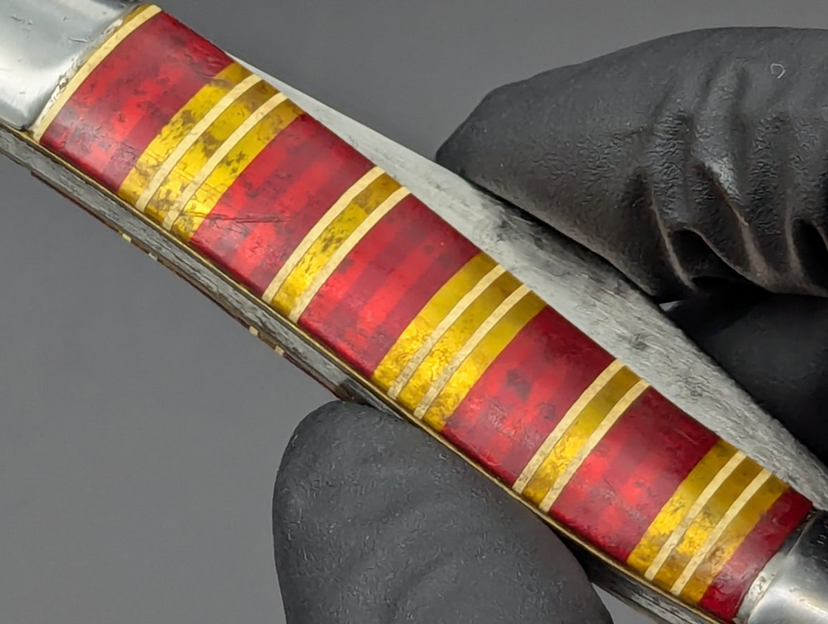 ANTIQUE HAMMER BRAND USA CANDY STRIPE SWITCHBLADE KNIFE
