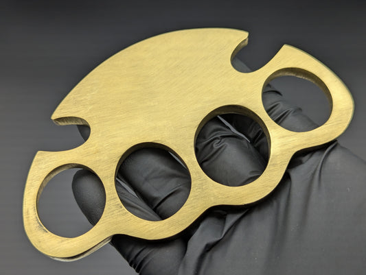 BIG ROCKER SOLID BRASS STOCK KNUCKLE DUSTER