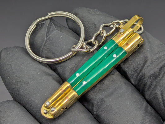 Mini FHM Philippines Handmade Balisong Keyring Green