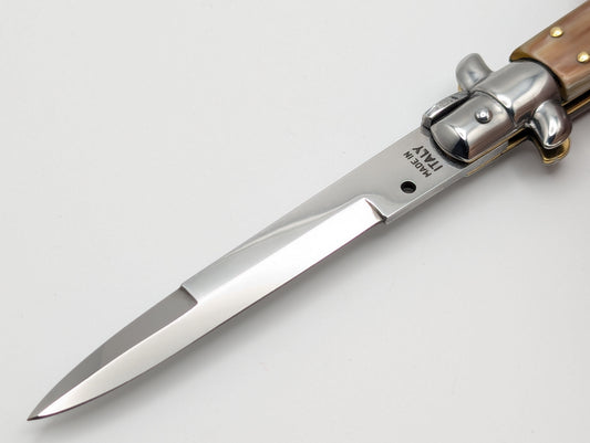 9" Giovanni Beltrame Honey Horn Italian Stiletto Bayo