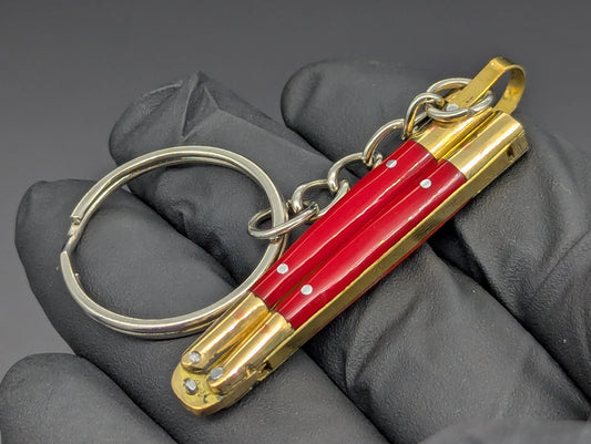 Mini FHM Philippines Handmade Balisong Keyring Red
