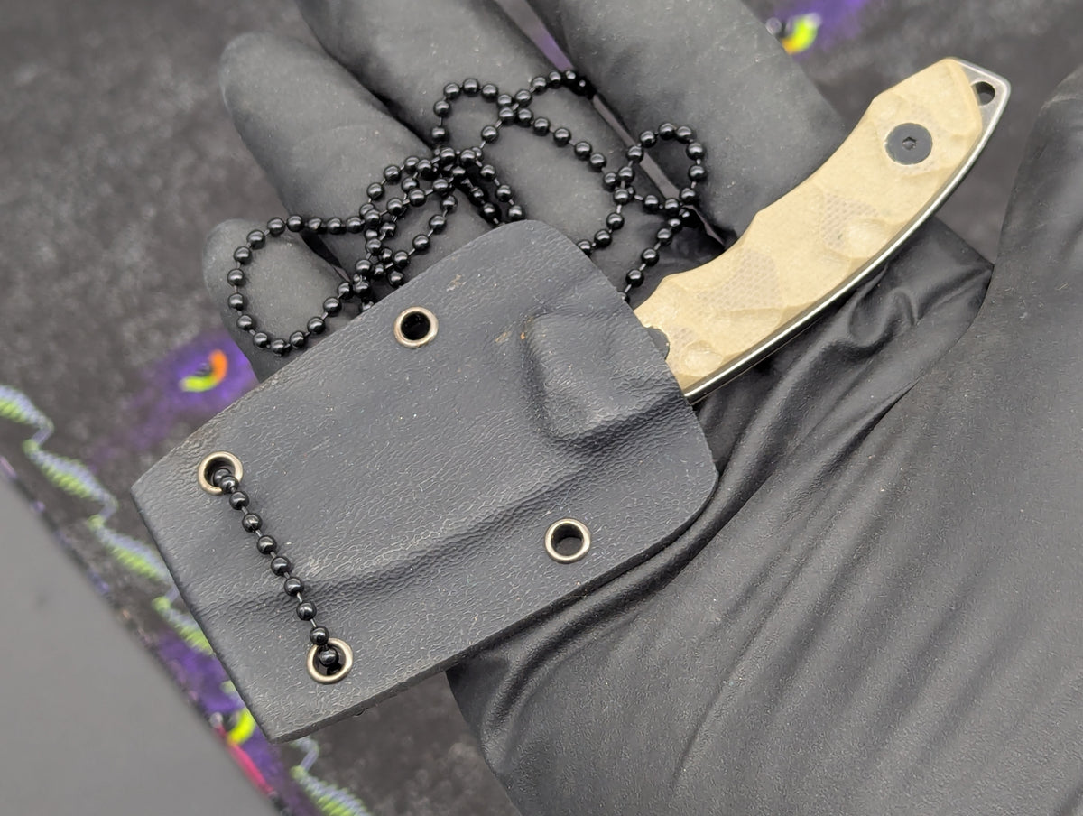 4.75" FULL TANG G-10 DROP POINT NECK KNIFE