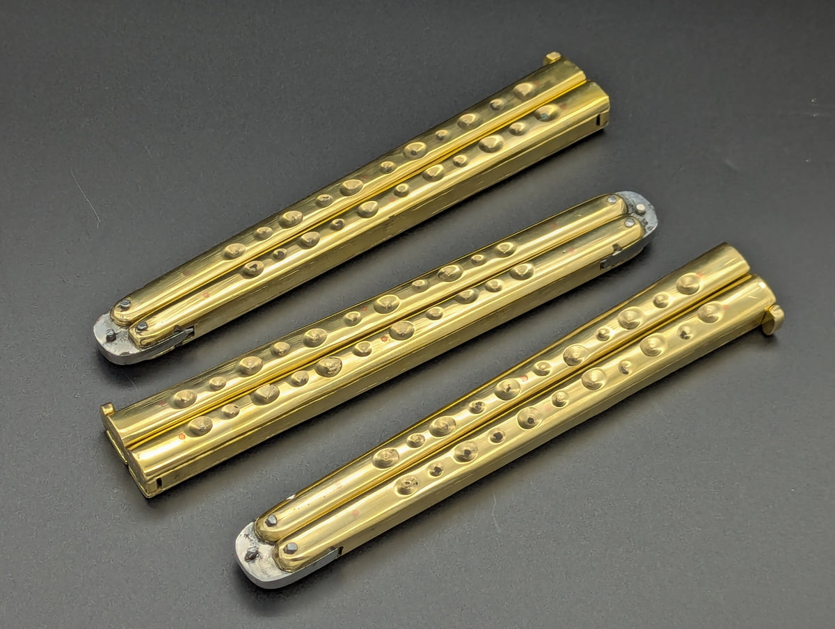 11" BRASS & STEEL CLIP POINT PHILIPPINES HANDMADE BALISONG