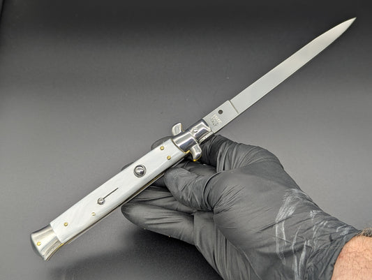 11" Renzo Beltrame Imitation Pearl Italian Stiletto Flat Grind