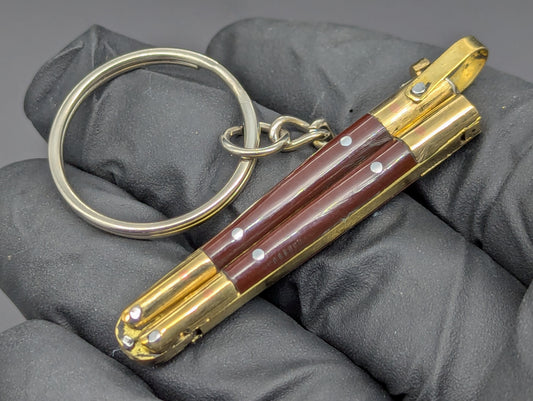 Mini FHM Philippines Handmade Balisong Keyring Brown