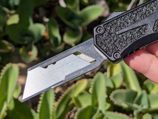 Tactical EDC Box Cutter D/A OTF Knife
