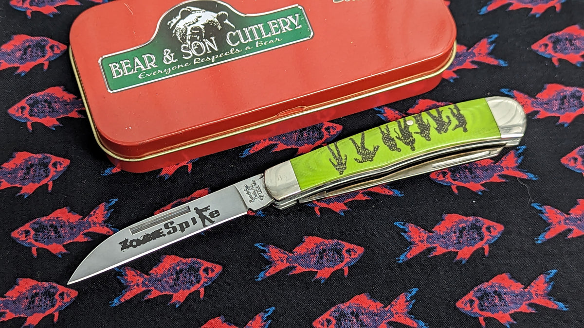 2013 BEAR & SON CUTLERY/ RED HILL EXCLUSIVE CUSTOM 25 PC LTD EDITION "ZOMBIE SPIKE"