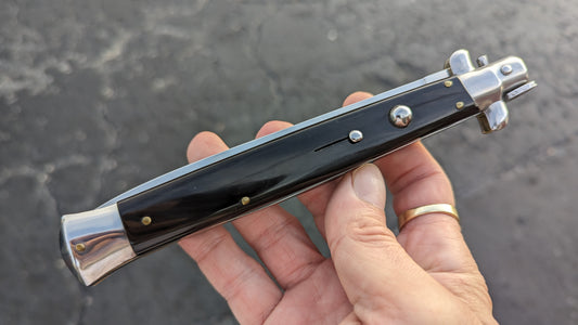 13" BELTRAME DARK HORN ITALIAN STILETTO DAGGER BLADE