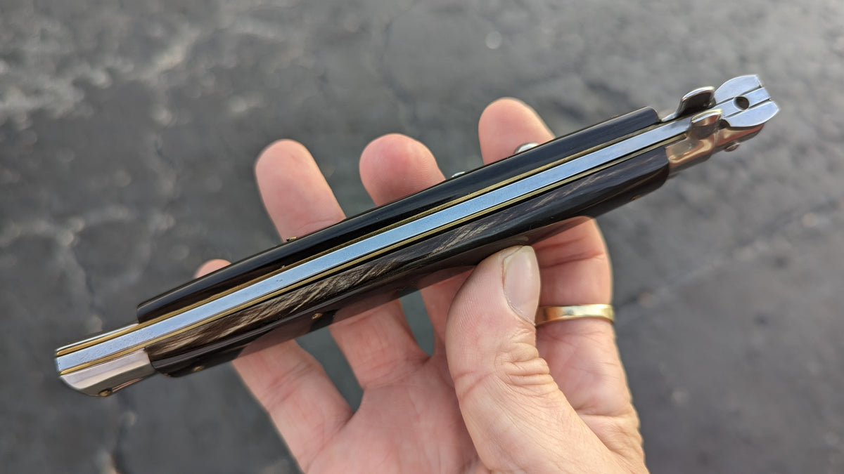 13" BELTRAME DARK HORN ITALIAN STILETTO DAGGER BLADE