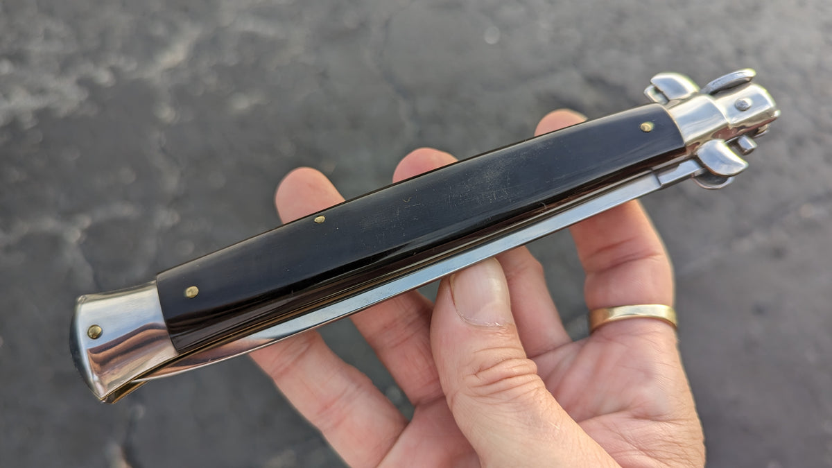 13" BELTRAME DARK HORN ITALIAN STILETTO DAGGER BLADE