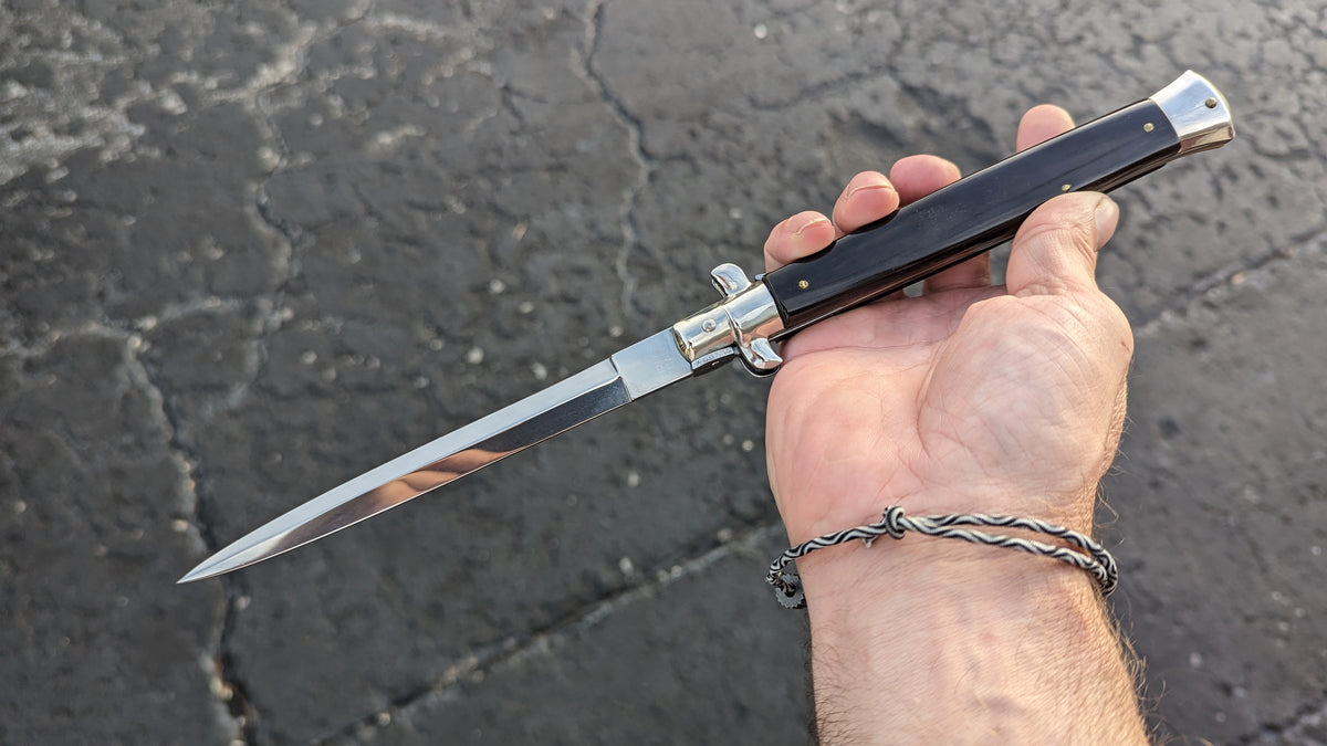 13" BELTRAME DARK HORN ITALIAN STILETTO DAGGER BLADE