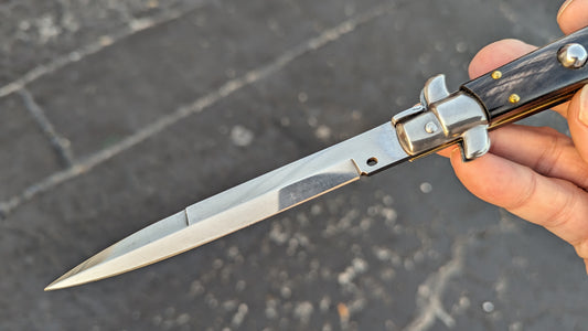 11" FRANK BELTRAME BUFFALO HORN ITALIAN STILETTO BAYONET