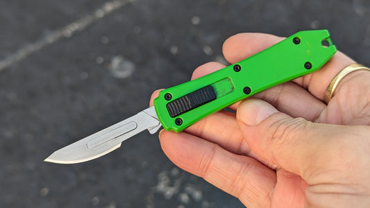 GREEN MINI COFFIN SCALPEL OTF KNIFE