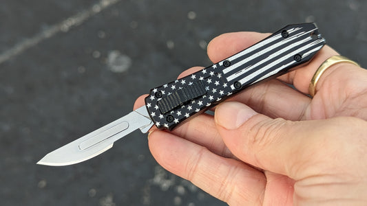 BW USA FLAG MINI COFFIN SCALPEL OTF KNIFE