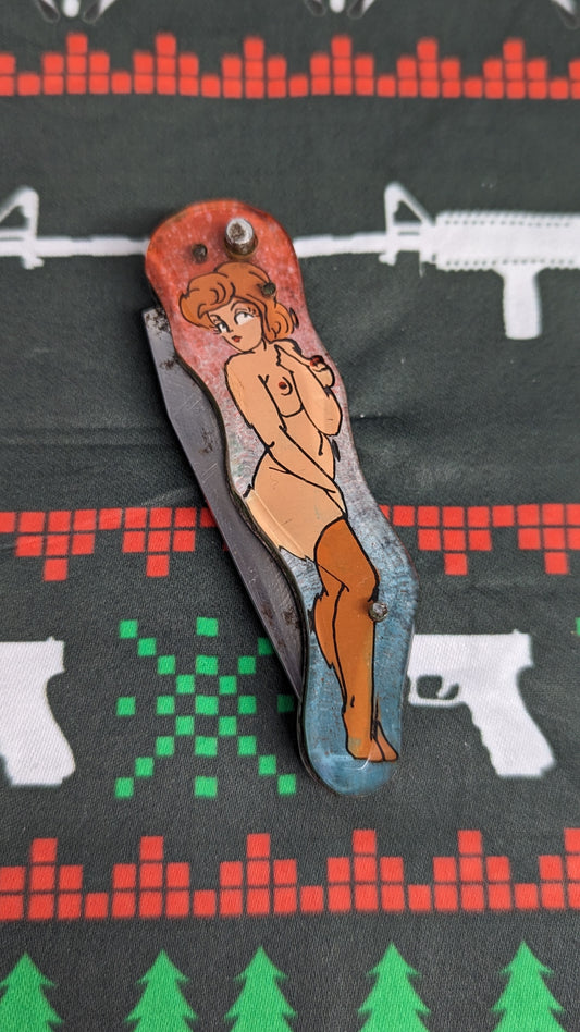 Vintage Russian Prison Made Pinup Knife 3