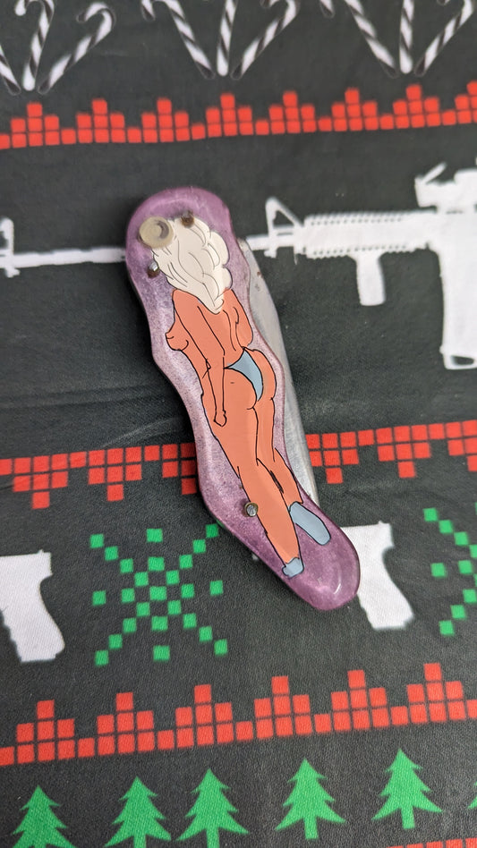Vintage Russian Prison Made Pinup Knife 2