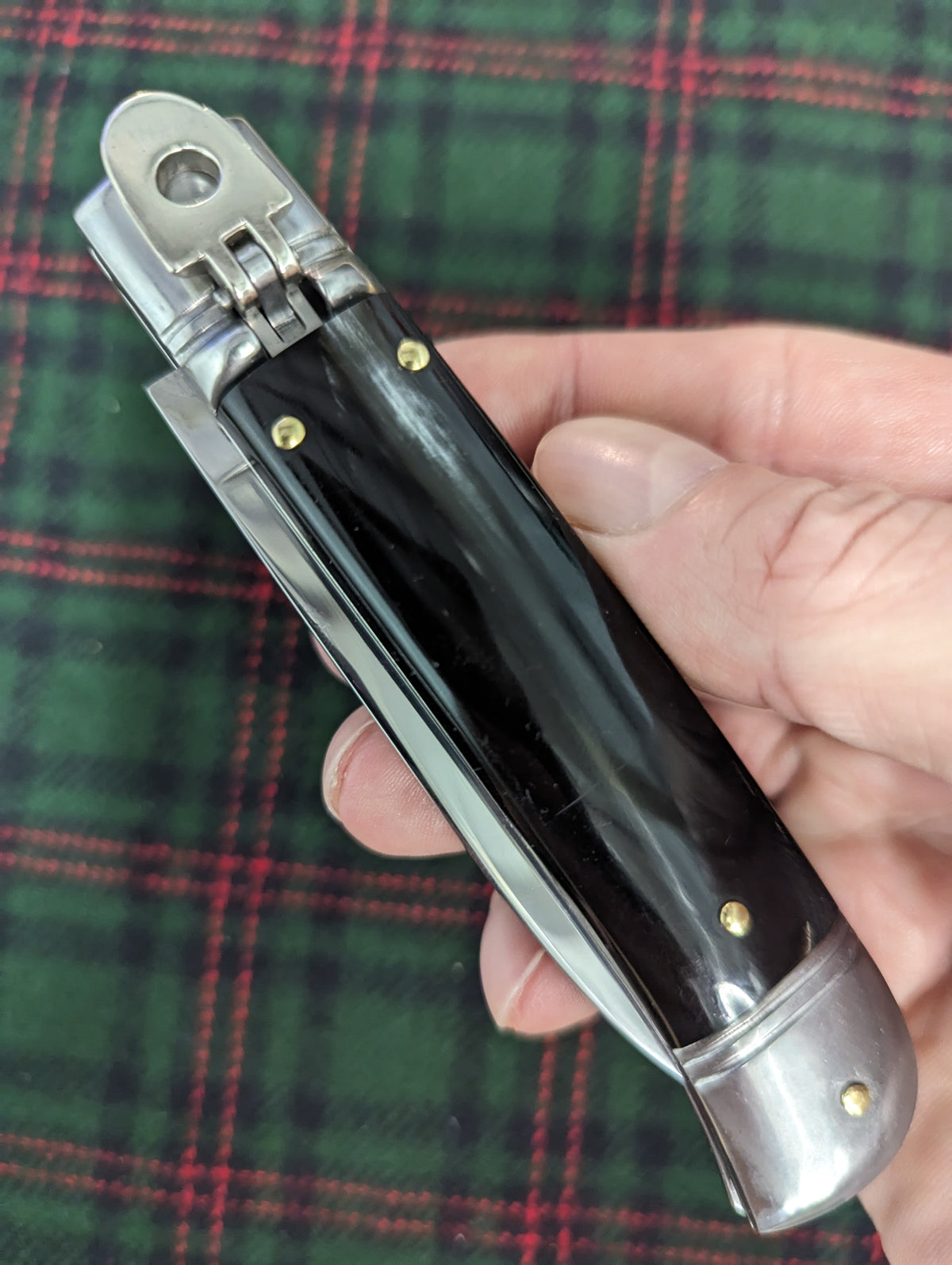 AKC ITALY BUFFALO HORN AUTOMATIC LEVERLOCK 2