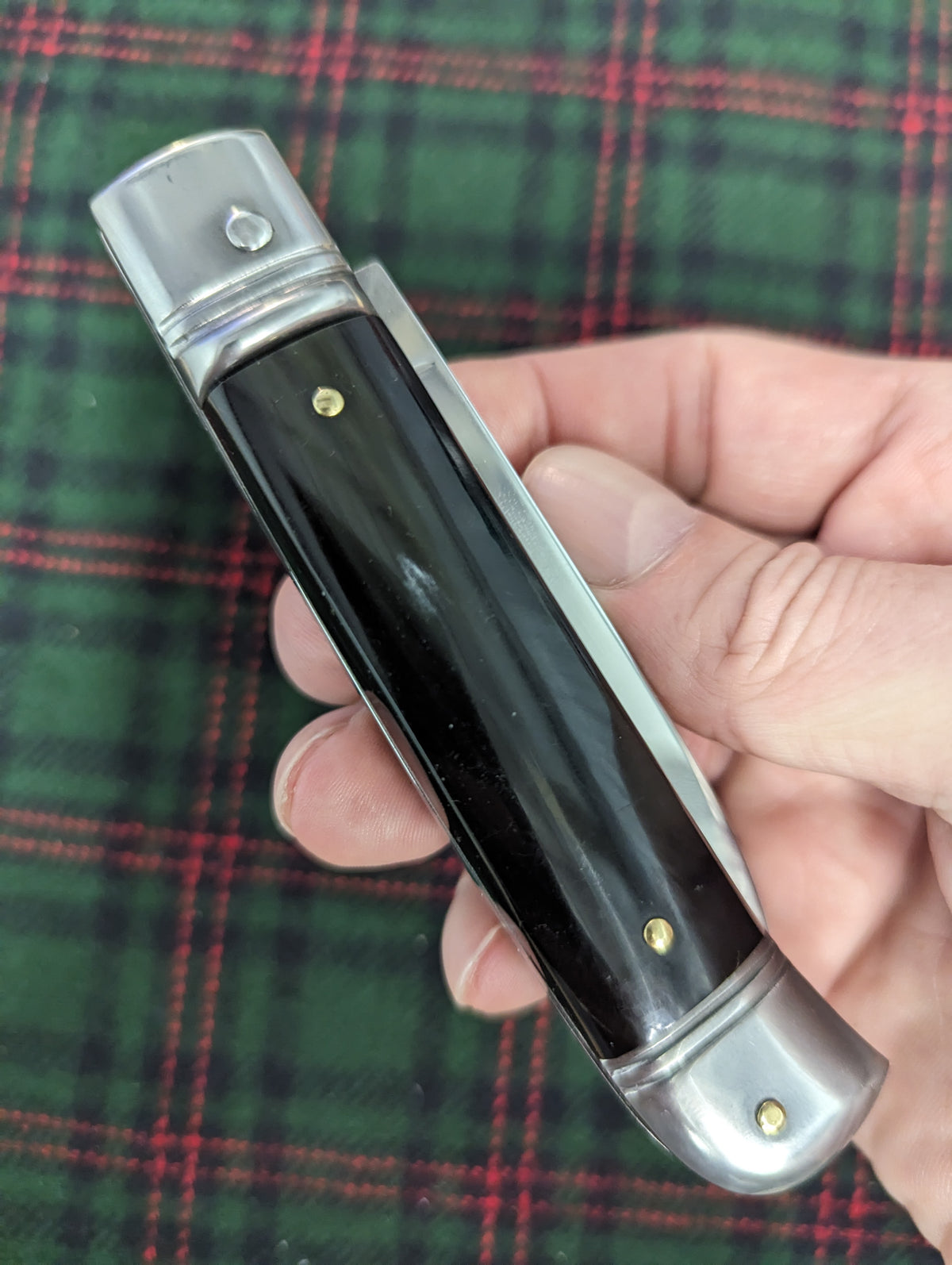 AKC ITALY BUFFALO HORN AUTOMATIC LEVERLOCK 2