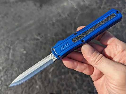 BLUE S/E AKC ITALY F-20 DUAL ACTION OTF KNIFE