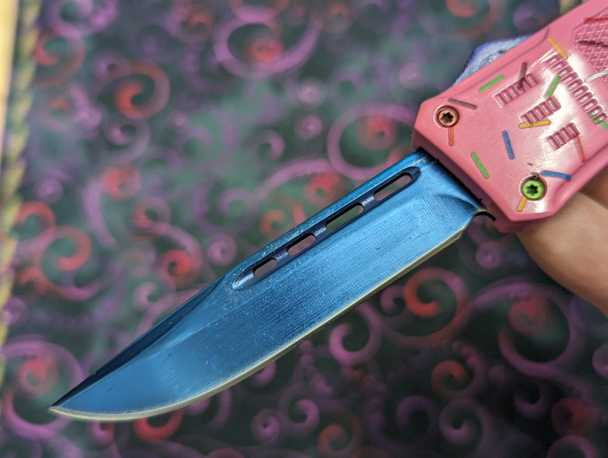 8.25" PINK SPRINKLE CQB D/A OTF KNIFE