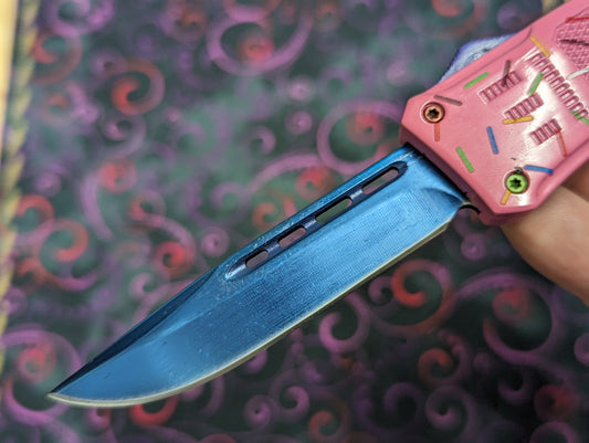 8.25" PINK SPRINKLE CQB D/A OTF KNIFE