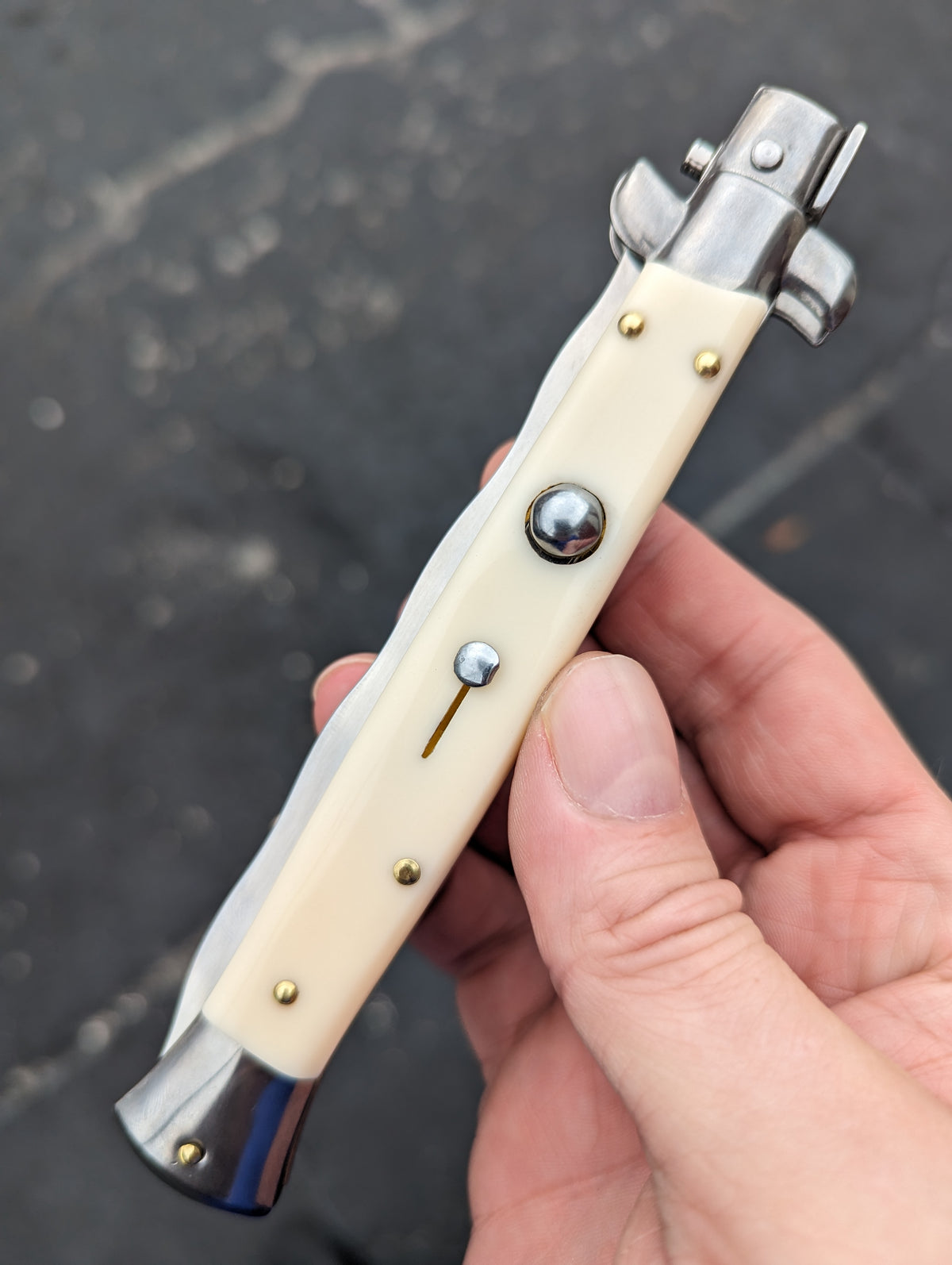 11" FRANK BELTRAME FAUX IVORY KRIS BLADE ITALIAN STILETTO