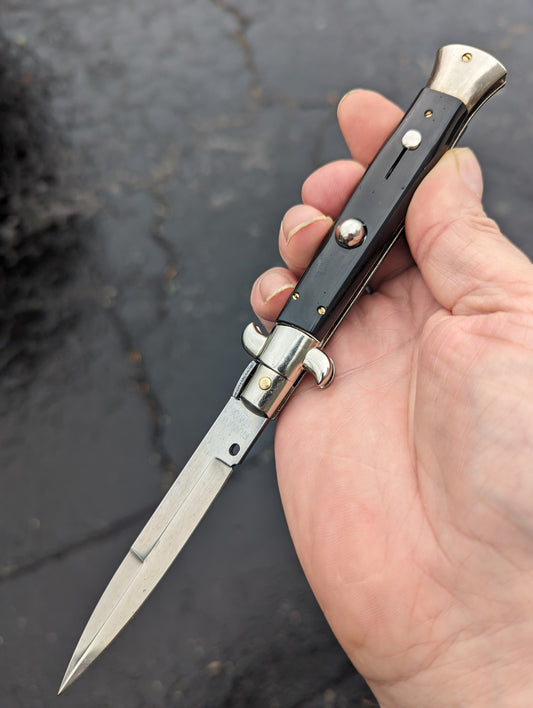 9" Frank Beltrame Black Scale Italian Stiletto Bayonet