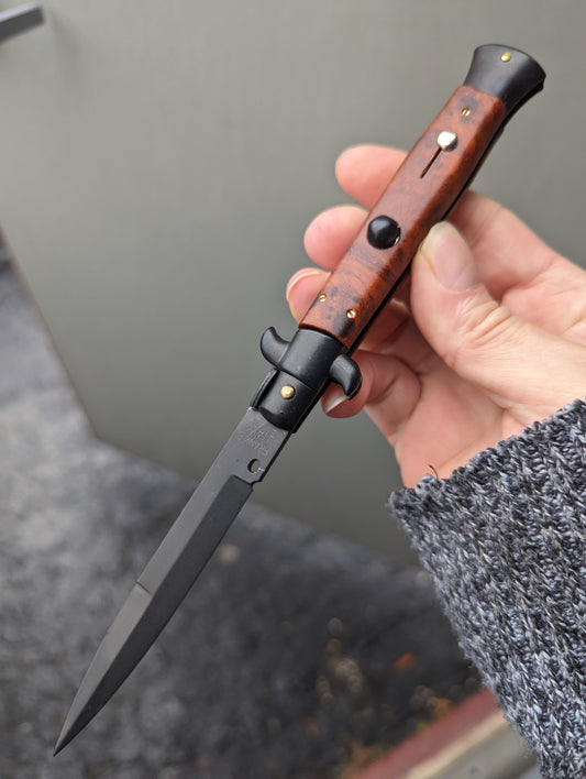 9" Frank Beltrame Tactical Faux Briarwood Italian Stiletto Bayo