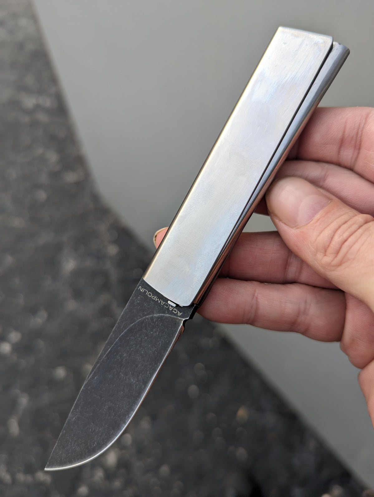 AGA CAMPOLIN DRAGONFLY SWING BLADE KNIFE BK FINISH